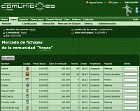 Screenshot mercado de fichajes